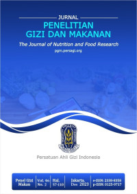 Image of Jurnal Penelitian Gizi dan Makanan